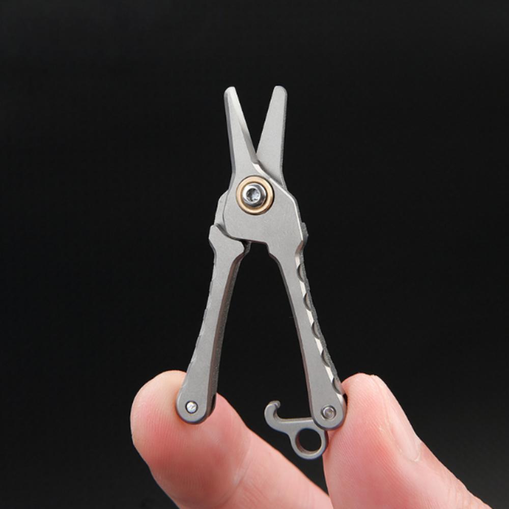 Mini Unisex Nose Hair Trimmer Silver Beard Trimming Titanium Alloy Scissors  Outdoor Tool