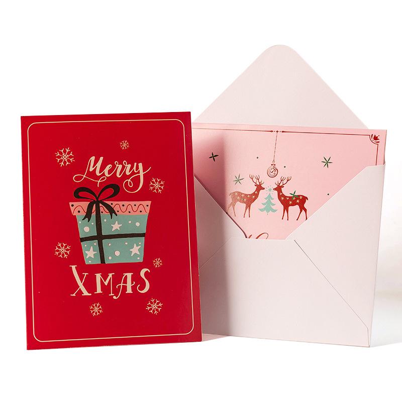Weihnachtsgrußkarte Umschlag Weihnachtsgeschenkbox Karte Geschäftliche Feiertags-Dankes-Grußpostkarte Ins Wind Dankeskarte