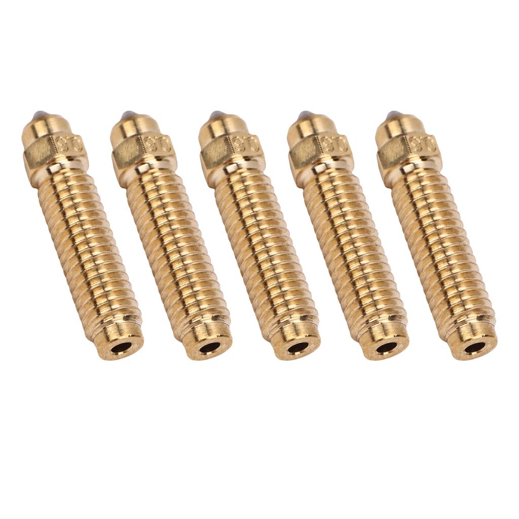 5 Pcs Bimetal Nozzle Replacement for Elegoo Centauri Carbon 3D Printer 0.6mm Brass and Stainless Steel Nozzle