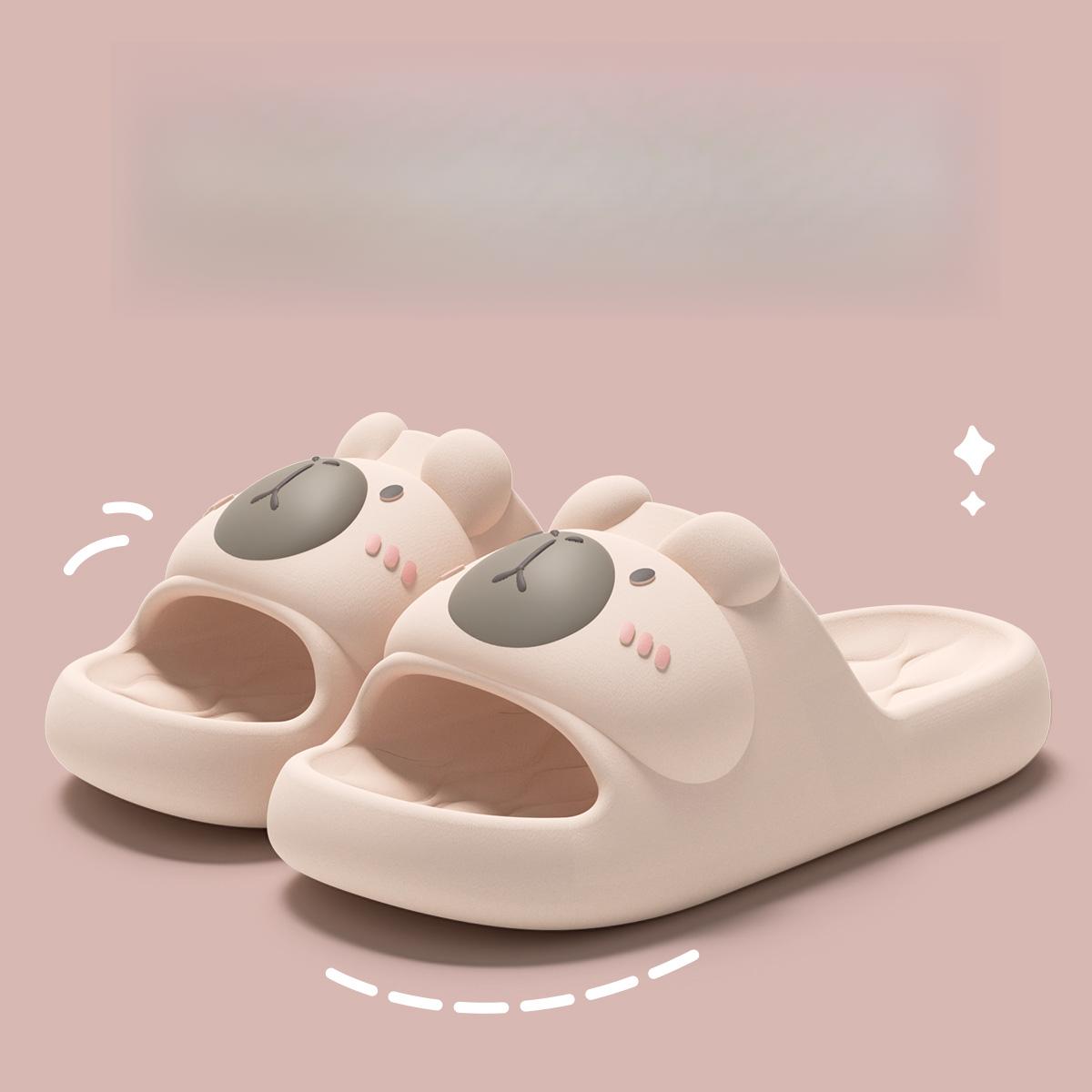 

Тапочки для женского дома, для ванной комнаты в помещении, душа, противоскользящие прохладные тапочки для мужчин, лето 36-37 розовый