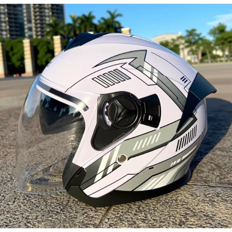 Lightweight Electric Motorcycle Helmet for Women in Summer Sun Protection and Breathable Half Helmet Four Seasons Helmet Men