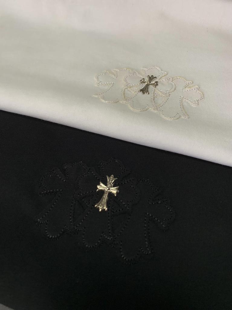 Women's High Version Rhinestone Applique Loose Fit Cotton Cropped T-shirt