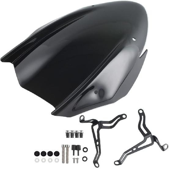 Motorcycle Windshield Deflector with Mounting Bracket Double Bubble Windscreen Compatible with GSX-S750 GSXS750 GSXS 750 2017 2018 2019 2020 2021