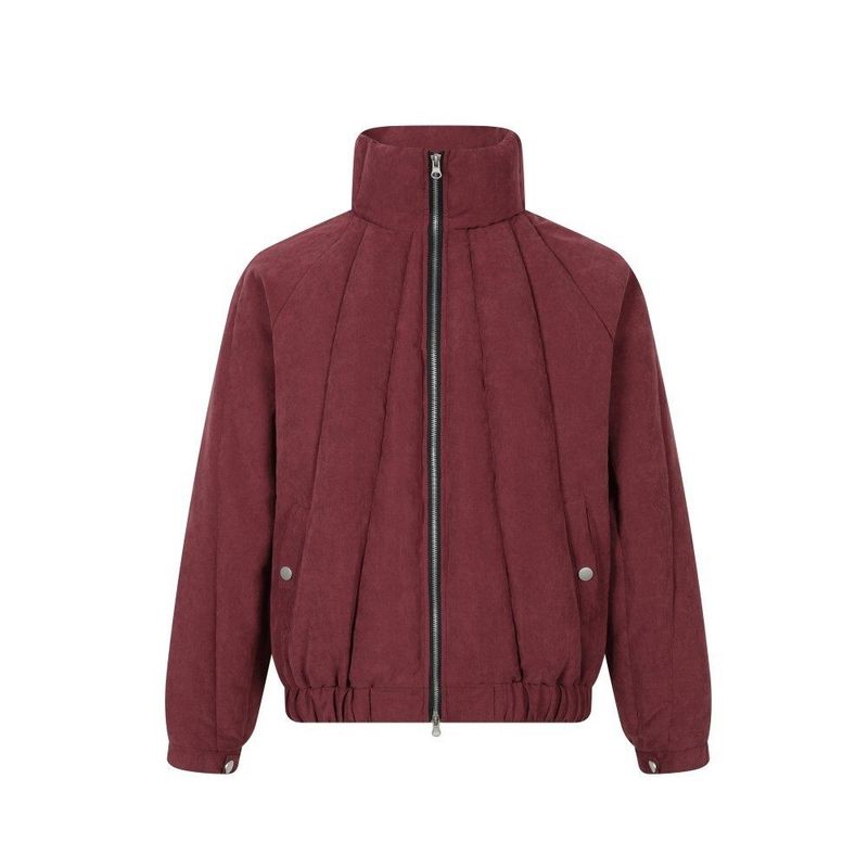 Blaexit Matte Brushed High-End Quilted Short Cotton Jacket Winter Coat Men's Fleece-Lined Thickened Puffer Jacket