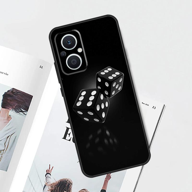 Dices Poker Casino Case For OPPO Find X9 X8 X6 Pro OPPO Reno 7 8 Lite 10 11 12 13 14 Pro 11F 12F 13F 14F Cover