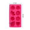 Jelly Mold 8 Compartments Silicone Fondant Flower Heart Pudding Cake Chocolate Mould Home Kitchen Reusable