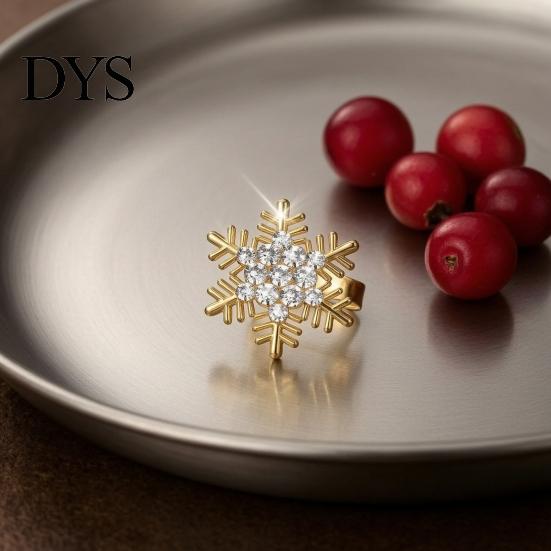 Thanksgiving Napkin Decorations Rhinestone Snowflake Ring, Metal Holder, Winter Rings for Table Holiday Ring Christmas Dinner Decor