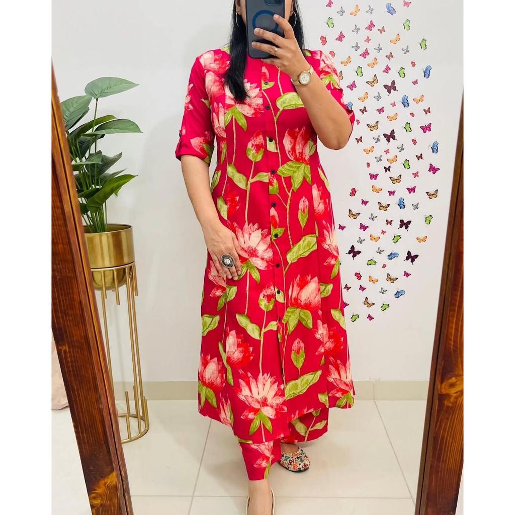 Damen Designer Kurta Hose Kordel Set Indisch Bollywood Partykleidung Oberteil Tunika Kurti SC-2194a