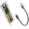 Transparent USB 3.1 M.2 NGFF SSD Enclosure