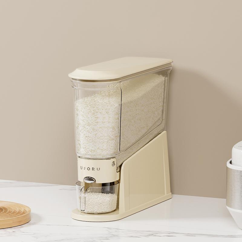 "UFORU kitchen item free Press type rice drum household insect-proof  moisture-proof sealed food grade organize rice box"