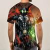 Men's 3D printed cartoon character T-shirt summer trend short sleeved eye-catching