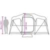 Family Tent with Roof Blue and Grey 435 x 255 x 216 cm