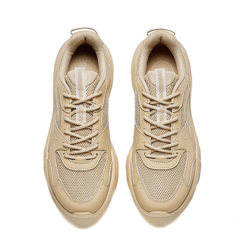 Anta Puffy Star Abrasion Resistant Lightweight Breathable Casual Shoes Men's Raw Wood 912628829-4