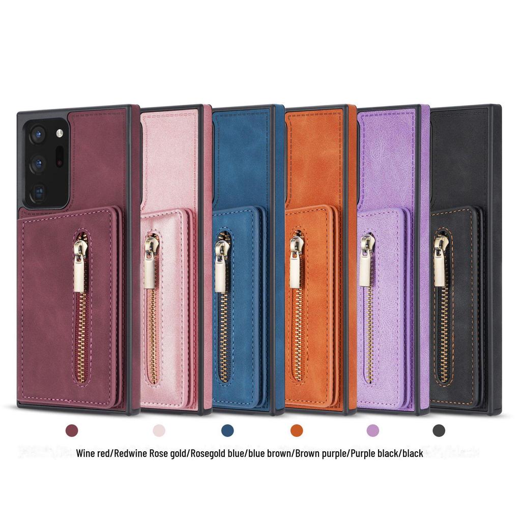 Samsung S24ultra S23 Multi-function Zipper Mobile Phone Case: A54 Anti-fall Protective Cover with Wristband.