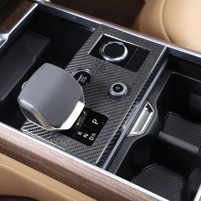 Real Carbon Fiber For Range Rover Vogue L460  Car Center Control Shift Panel Frame Decorative Sticker Car Accessories