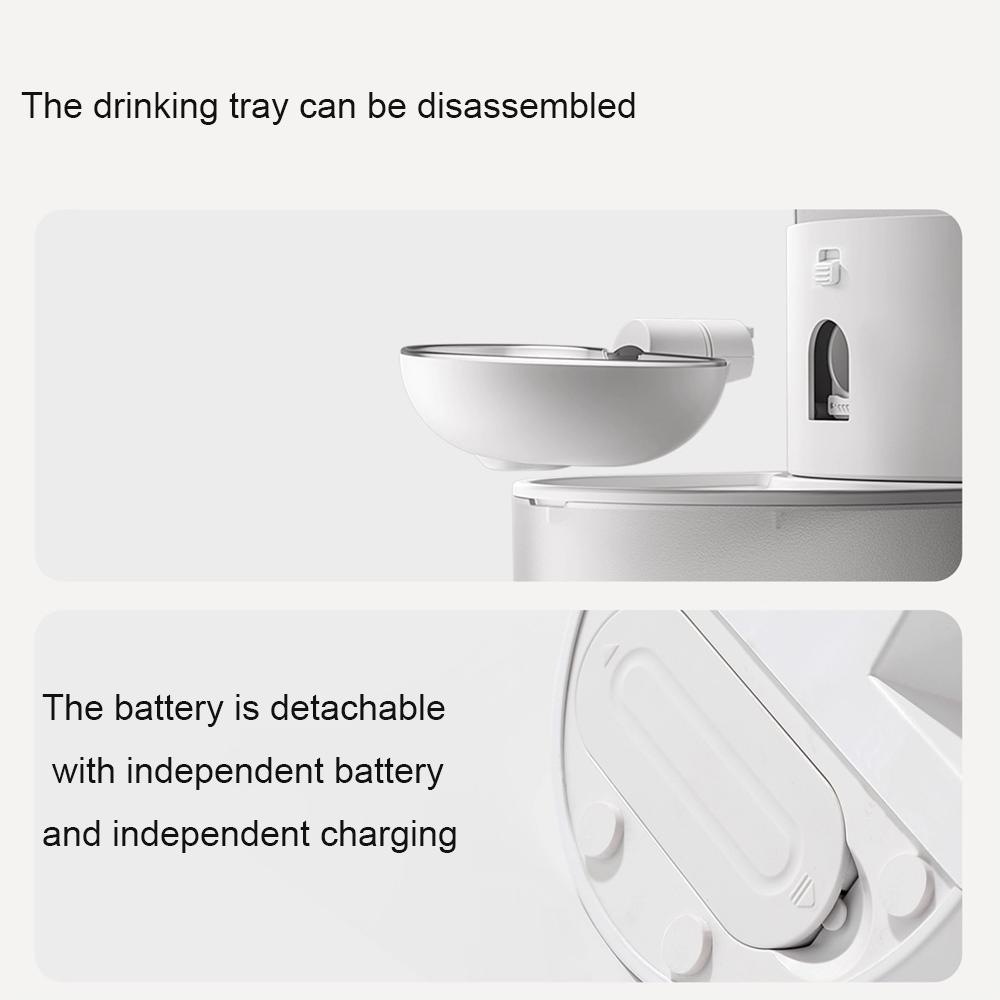 3.8L Wireless Automatic Cat Fountain Pet Water Feeder Gravitation water feeder Timed Smart Dog Water Dispenser No filter require