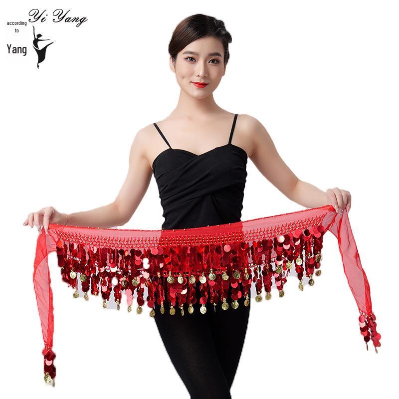 Set Lanț de Talie cu Paiete pentru Dansul din Buric și Eșarfă de Braț pentru Performanță și Practică