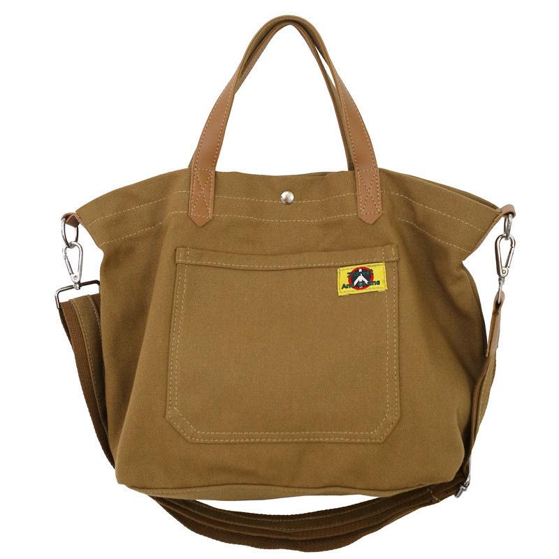 

Студенческая парусиновая сумка, новая повседневная универсальная сумка-мессенджер через плечо большой вместимости для выхода в свет и поездок, портативная сумка-тоут хаки