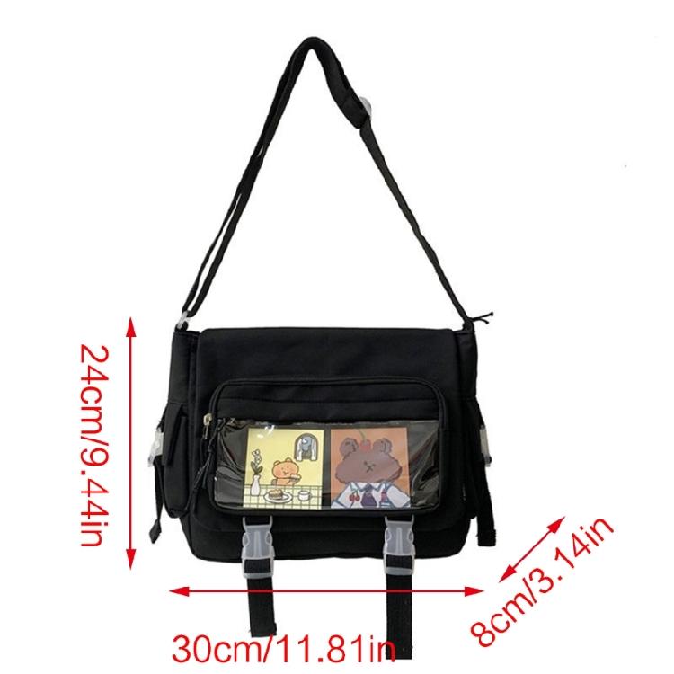 Japanese Shoulder Bag Nylon Book Bag Transparent Itabag Women Handbags JK Bag