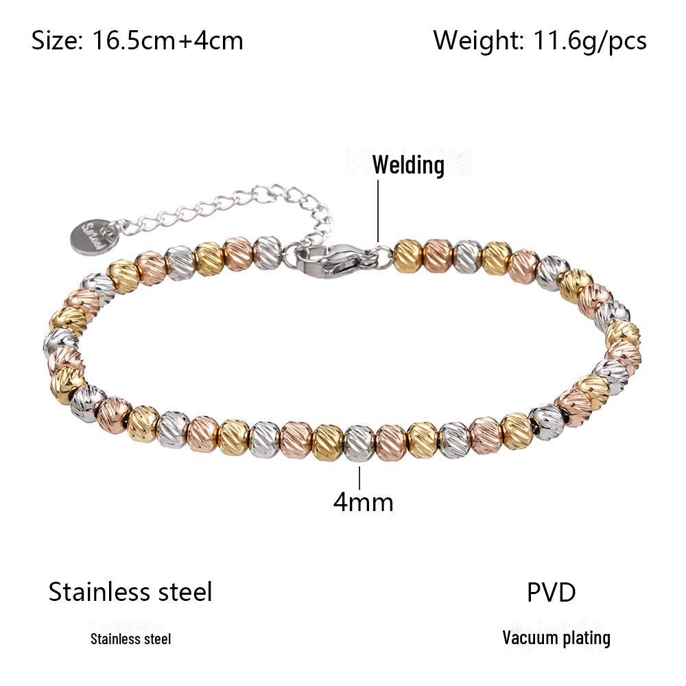 Bransoletki koralikowe AMZ ze stali nierdzewnej: Trwała, odporna na blaknięcie, wysokiej jakości, zmywalna biżuteria damska