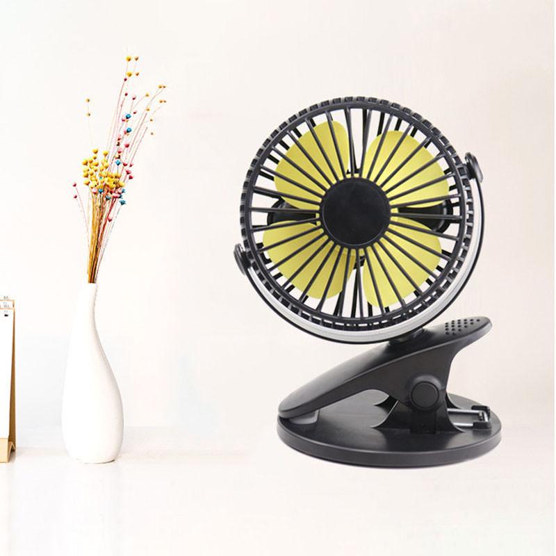 Small Yet Powerful Personal Portable Desk Fan With 3-speed Settings And Usb Rechargeable Battery