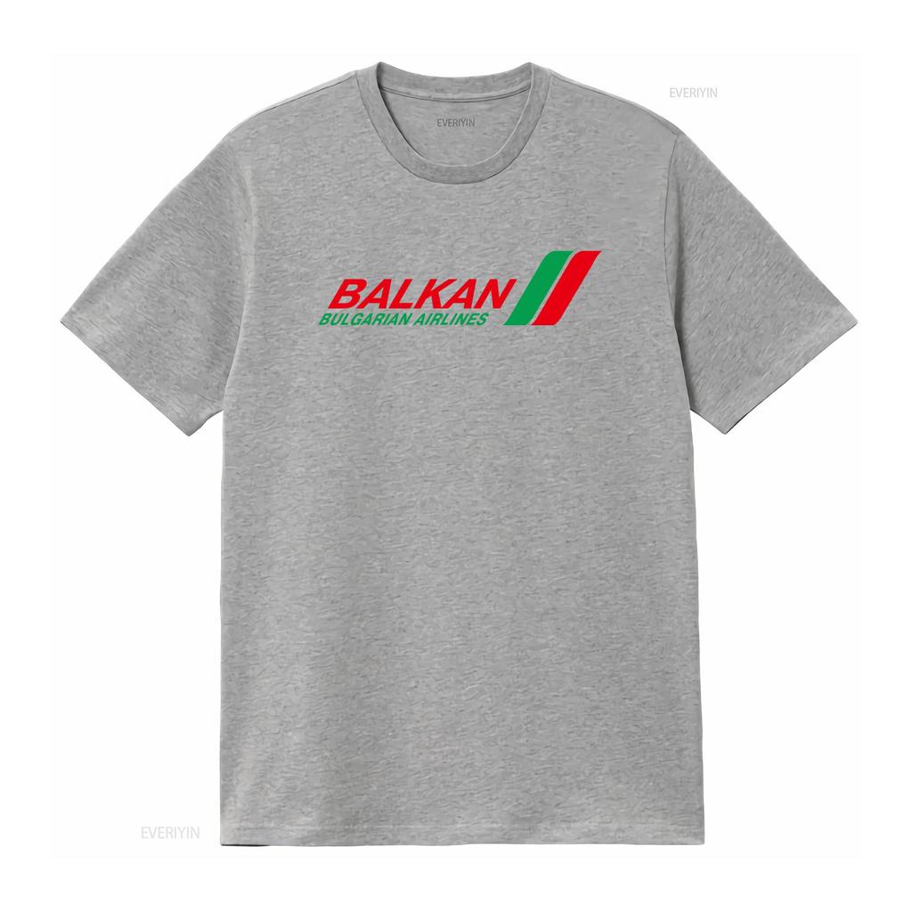Balkan Bulgarian Airlines Pilot Crew Retro Logo T Shirt Air Travel Souvenir  vintage Washed Breathable graphic Soft Unisex