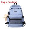 Luo Couples Backpack For Teens And Students With Durable Nylon Fabric And Casual Street Style