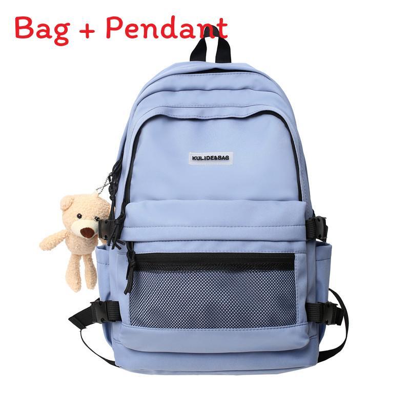 Luo Couples Backpack For Teens And Students With Durable Nylon Fabric And Casual Street Style