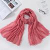 New 70*175Cm Women Muslim Crinkle Hijab for Women Soft Cotton Headscarf Islamic Head Wraps Femme Musulman Head Scarf