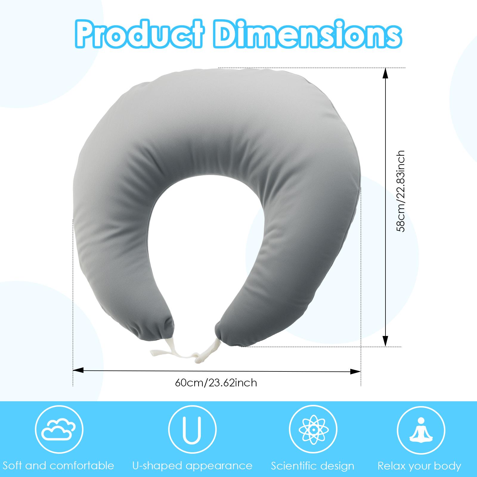 

U-Shaped Gaming Pillow Velvet Cotton Arm Rest Support Pillow with Zipper Ergonomic Adjustable Soft Reading Pillow for Adult Kids