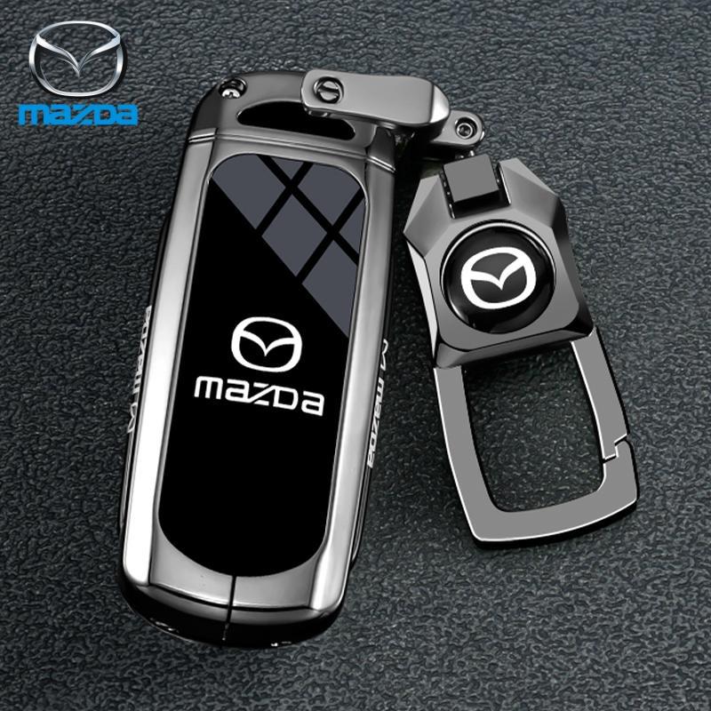 Leather 2 3 Buttons TPU Key Holder For Mazda 2 3 5 6 CX7 CX9 RX8 MX5 MPV Demio Car Key Cover Case Remote Shell Fob Bag Protector JYE3