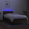 Maison Exclusive - Sommier à lattes de lit matelas et LED Marron foncé 100x200 cm