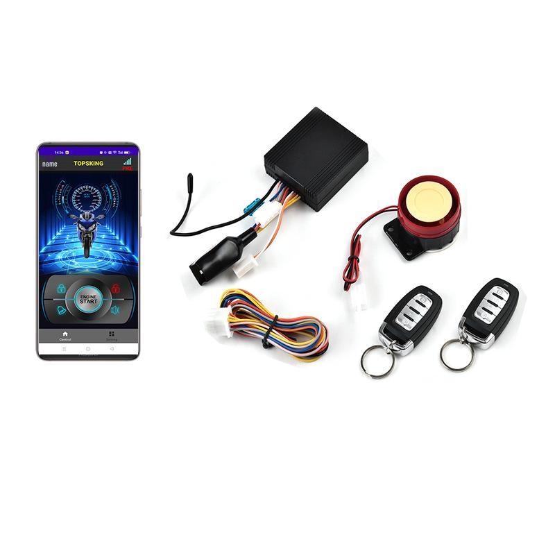12V Motorcycle Anti-Theft Alarm with Bluetooth APP & Adjustable Vibration