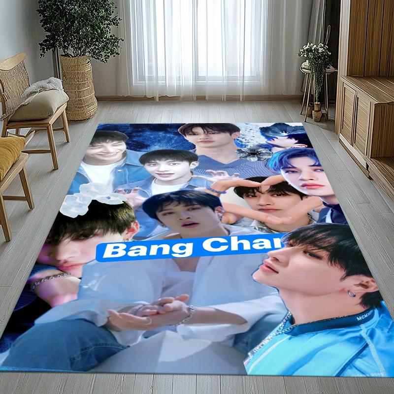 Bang Chan Kpop Stray Kids Tappeto Area Antiscivolo per Soggiorno Tappeto Morbido per Camera da Letto Stanza dei Giochi dei Bambini Divano,Zerbino Decorazione per la Casa Regalo