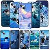 Orca Ocean Lovely Killer Whale Luxury Phone Case For iPhone 13 15 14 12 Mini 11 Pro MAX XR X SE XS 7 8 Plus Silicone Black Cover