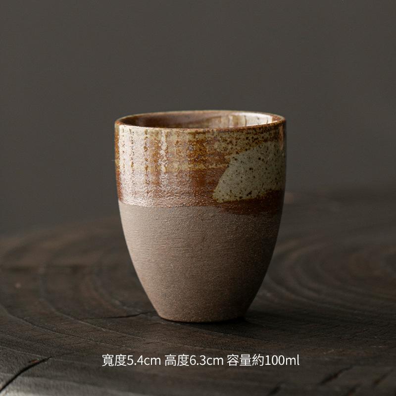 Ceramic Personal Cup Coarse Pottery Tea Cup Retro Teacup Outdoor Camping Cup Creative Teacup