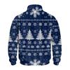 Men's Sweatshirt with Stand Collar Christmas Print Pullover for Casual Wear