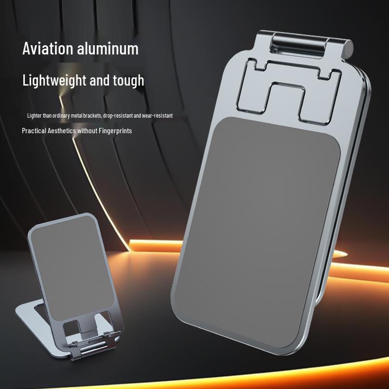 Aluminum Alloy Foldable Phone Holder for Live Streaming and Online Classes