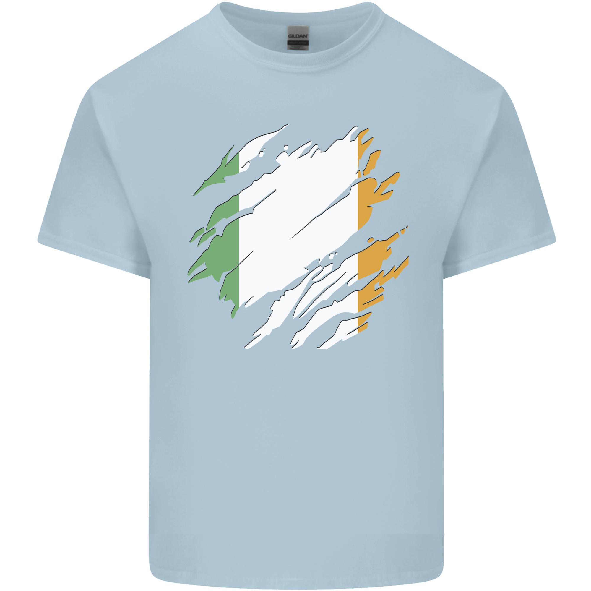Torn Ireland Flag Irish St Patricks Day Football Unisexs Light Cotton TShirt S