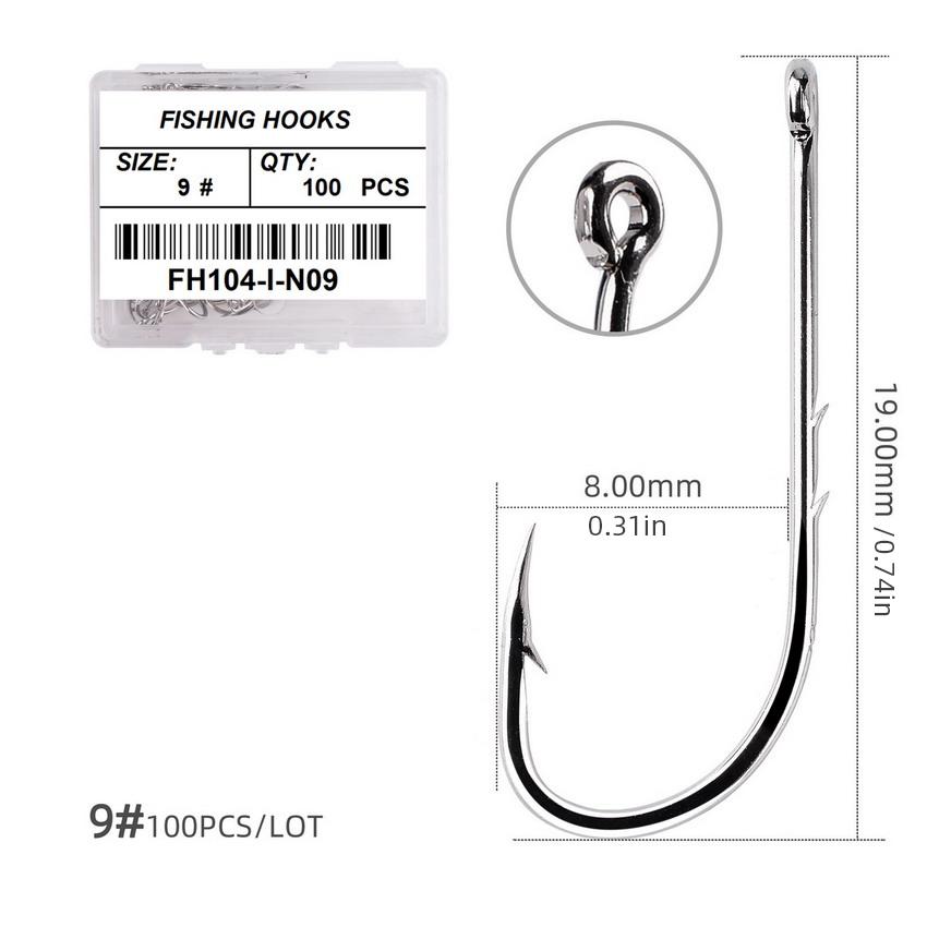 1#-12# Fishing Hooks Sea Barbed Fishing Lures Shank Beak Live Bait Holder Carp Fishing Jig Worm Hooks Accessories Tackle Quality