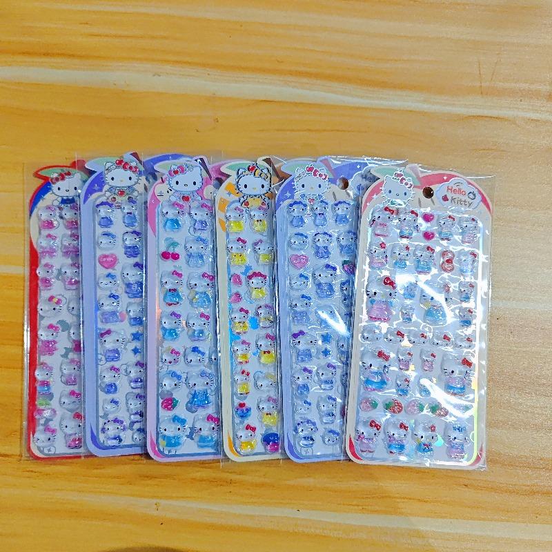 3D Crystal Apple Kitty Stickers - 6-12pcs Adorable Apple Decals Excellent designed for Girls Phone Case DIY Cute And Charming Exchange Present