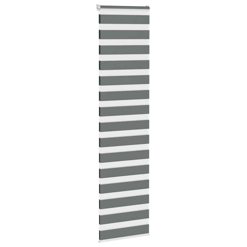 Zebra Roller Blind, Dark Grey, Fabric Width 55.9 Cm, Polyester