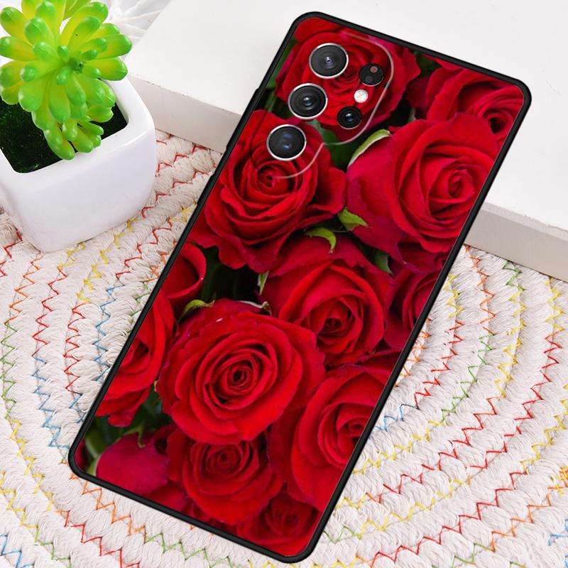 Elegant Vintage Floral Rose Phone Case for Samsung Galaxy Note 10 Pro S26 Ultra S23 S24 FE S25 S21 S22 PLUS Shockproof Cove