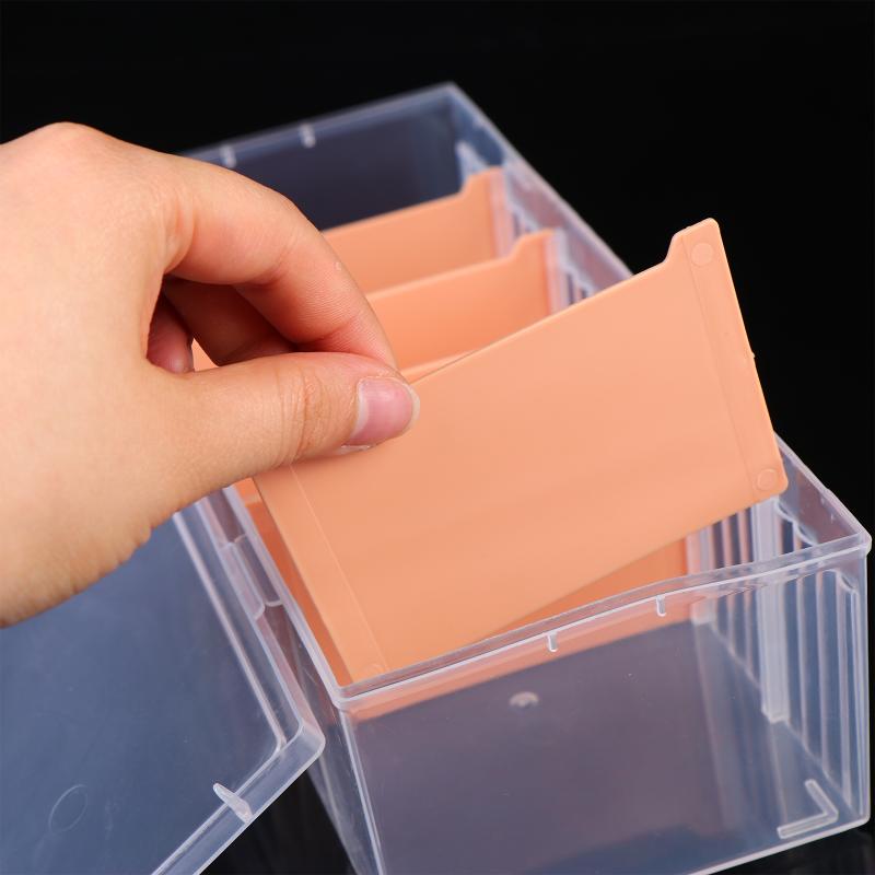 Clear Plastic Compartmentalized Organizer Box Holds 550+ Game Cards Storage Box With Adjustable Divider For Cards 1Pcs
