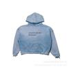 Unisex Distressed Washed Cotton Hoodie With Graphic Print Loose Fit Streetwear Sweatshirt Men Women