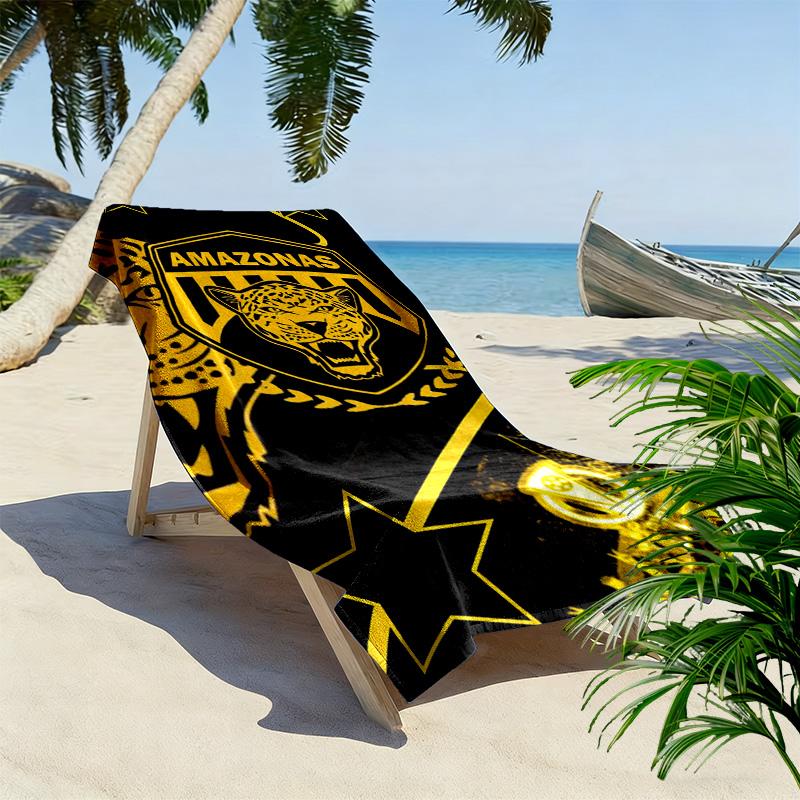 AMAZONAS FC Print Beach Towel, Large Soft Quick Dry Towel for Beach Camping Swimming