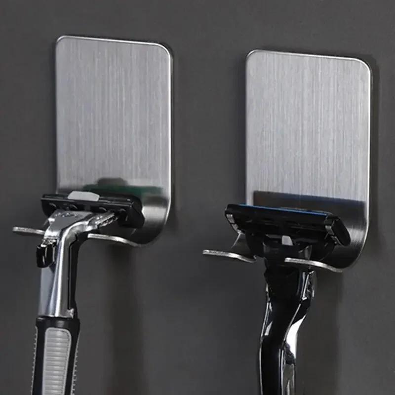 Supporto per Rasoio Porta Rasoio da Parete Porta Lame Rasoio Doccia Bagno Supporto Rasoio Uomo Gancio Appendiabiti da Bagno Mensola per Rasatura