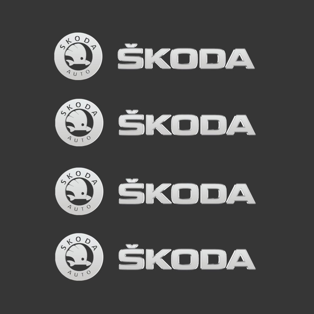 Car Windshield Wiper Decor Decals Metal Emblem Reflective Stickers Safety Warning Anti-Scratch Exterior Guard For Skoda Octavia