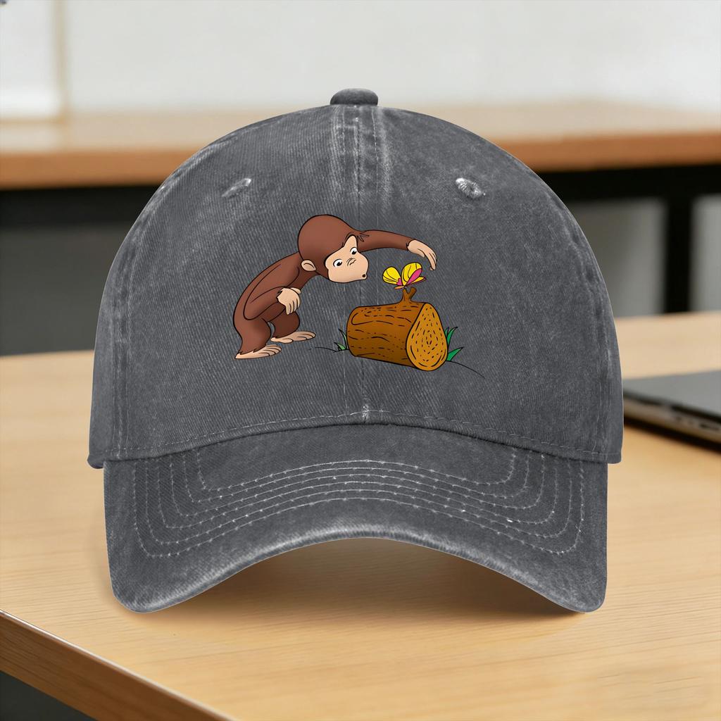 Baseball Cap Cartoon Monkey CCuriouss Georges Summer Fitted Retro Trucker Hat Women Adult Outdoor Sport Sunscreen Snapback Cap