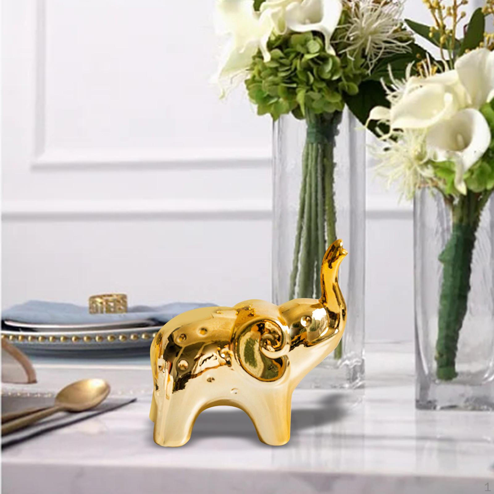 

Керамическая скульптура слона – уникальное коллекционное произведение искусства для домашнего декора Gold S